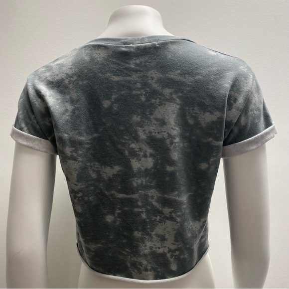 GREY Tie Dye cropped Tee shirt - Picture 4 of 5
